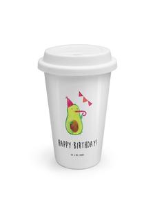 Mr. & Mrs. Panda Термокружка с изображением авокадо и надписью белого цвета на день рождения