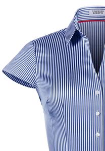 Блузка на пуговицах LEICHT TAILLIERT KURZARM Vincenzo Boretti, синий