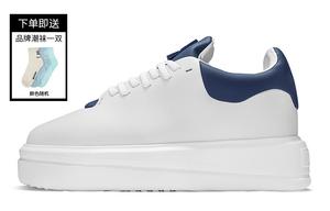 Кроссовки NORVINCY Stylish Skateboarding Shoes Unisex Low-top White/Blue, белый/синий