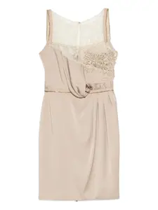 Платье с кружевом Gemy Maalouf, нейтральный