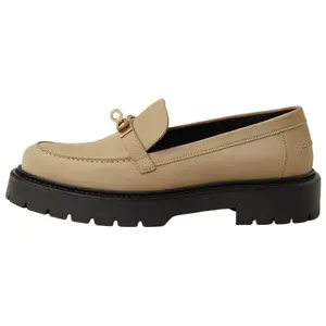 HERMES Лоферы Icone 3 см женские бежевые