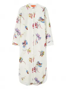 Платье-рубашка с цветочным принтом La DoubleJ, белый