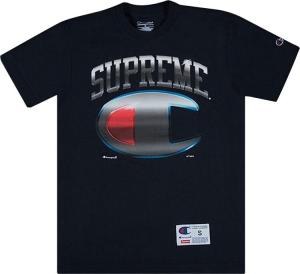Футболка Supreme Champion Chrome Short-Sleeve Top 'Navy', синий