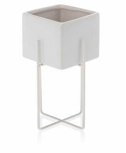 Цветочный горшок HOWHOMELY Mizu, 11x22x12 см, белый