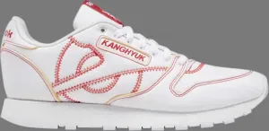 Кроссовки kanghyuk x classic leather 'white primal red' Reebok, белый