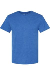 Футболка JERZEES Premium Blend Ringspun с круглым вырезом, цвет retro heather royal