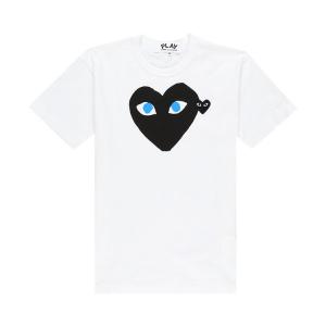 Футболка Comme des Garçons Short-Sleeve Play T-Shirt With Black Heart 'White', белый