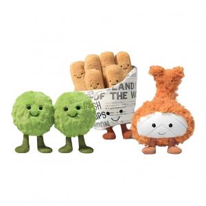 Набор из трех плюшевых кукол fish and chips with peas JELLYCAT