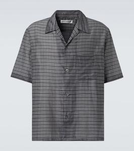 Heusen клетчатая рубашка боулинг из хлопка и шелка Our Legacy, Picnic Check Cotton Silk