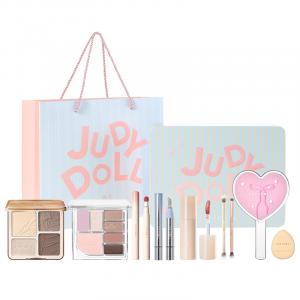 Набор косметики для женщин Judydoll, [Sweet Style Anti-Aging]High Cheekbones+Eye Shadow 01+Lip Powder Cream N05+Ice G06+Liquid Lipstick