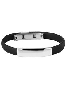 Adeliás Резиновый браслет унисекс - браслет-манжета Ø 6,5 см, черный