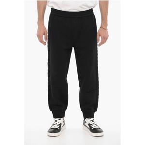 Однотонные джоггеры с шерстяными вставками по бокам Neil Barrett, Black