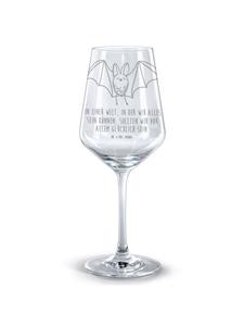 Бокал для вина с гравировкой крыльев летучей мыши и надписью на прозрачном стекле Mr. & Mrs. Panda