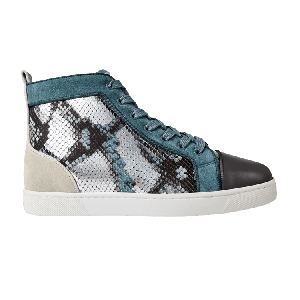 Кроссовки Christian Louboutin Louis Orlato Flat High 'Amazonia Metallic', черный