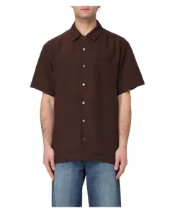 Рубашка с коротким рукавом Роя A.P.C., коричневый