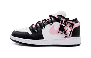 Air 1 Амортизирующие Износостойкие Низкие Детские Баскетбольные Кроссовки Черный Розовый Подростки Jordan