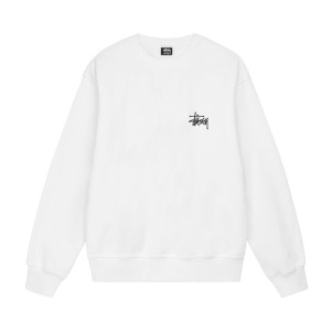 Толстовка Stussy Basic Crew 'White', белый