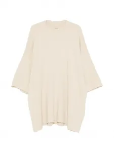 Футболка Tommy T с необработанным краем Rick Owens, бежевый