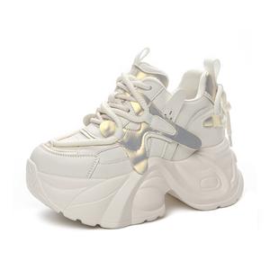 Женские кроссовки Low Top Chunky Shangjinni, цвет молочный кофе без подкладки