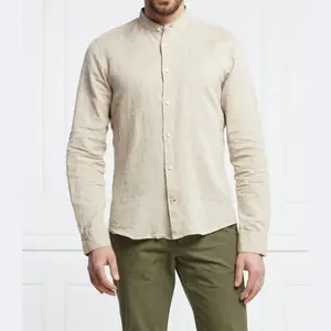 Рубашка льняная 17 jsh-126pebo приталенного кроя Joop!, желтый