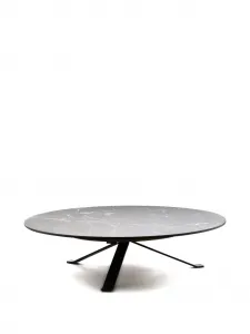 Журнальный столик с эффектом мрамора (50 см) Knindustrie, черный