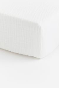Простыня для детской кроватки H&M Home Muslin, белый