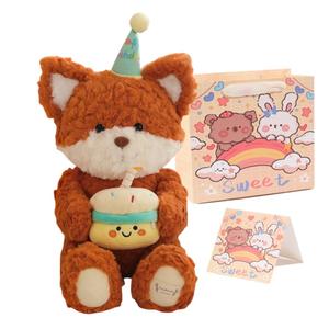 Fox Birthday Bear, плюшевый мишка, кукла для прикроватного спутника, плюшевая кукла высотой 40 см MDH