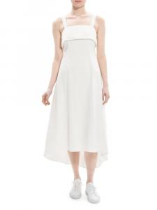 Платье миди из смесового льна Theory, белый