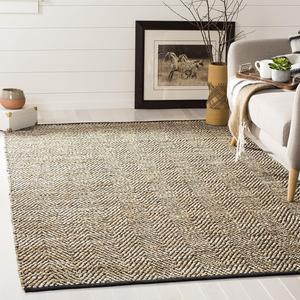 Ковер SAFAVIEH, 244 x 305 см, - коллекция Vintage Leather - большой - бежевый, ручной работы из кожи, идеально для гостиной, спальни, столовой (VTL103B)