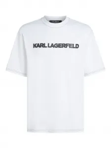 Футболка с контрастной строчкой KARL LAGERFELD, белый