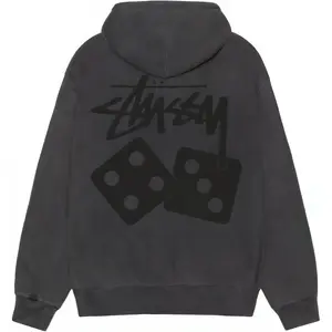 Застежка-молния худи с пигментной окраской Stussy, черный