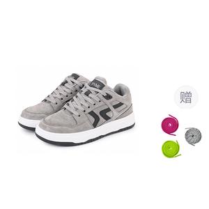 JYVME Антискользящие и износостойкие дышащие низкие скейтерские кроссовки унисекс дымчато-серые (с дополнительным товаром), цвет Smoke Gray (with Complementary Product)