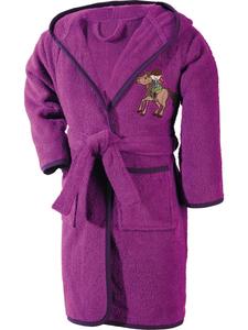 Erwin Müller Детский банный халат из махровой ткани с капюшоном, цвет фуксия