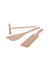 Деревянный набор аксессуаров для крепа, 3 шт. аксессуаров для блинов Gräwe, черный