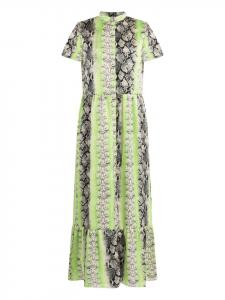 Длинное платье IZIA Kurzarm Maxi, цвет grün mehrfarbig