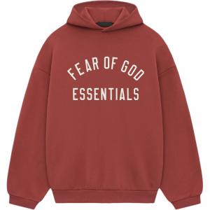Толстовка с капюшоном из флиса Fear Of God Essentials, малиновый