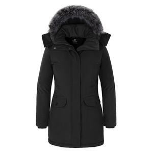 Парка Wantdo Waterproof Hooded Faux Fur, черный