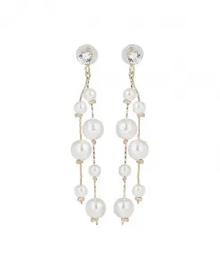 Женские белые серьги-капли Sohi, white