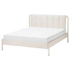 Каркас кровати с мягкой обивкой TÄLLÅSEN IKEA, 150x200 см, цвет kulsta light beige/lönset