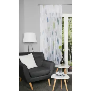 ИДЕИ ДЛЯ ДОМАШНЕЙ ЖИЗНИ Гардина «ПАОЛО», (1 шт.), полупрозрачная Home Wohnideen, синий/зеленый/зеленый