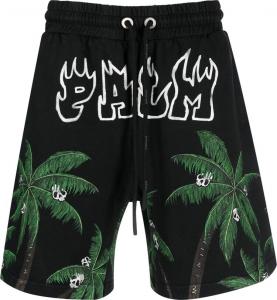 Спортивные шорты Palm Angels Palms And Skull Vintage Sweatshorts 'Black', черный