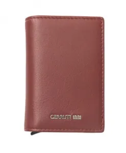Красный кожаный кошелек, элегантный и функциональный. Cerruti 1881, красный