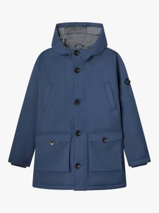 Детская парка из твила Hackett London, Dark Denim Blue