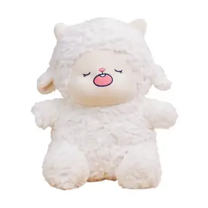 Успокаивающая ламба плюшевая кукла высота 30см MENGGEGE, Squinting Sitting Posture Naked Doll