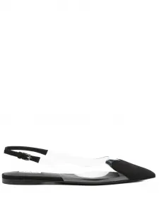 Балетки с заостренным носком и ремешком на пятке Alaïa, черный