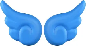 JAWSEU 1 пара декоративных крыльев для мотоциклетного шлема, рога для шлема, ангельское украшение, аксессуары для украшения шлема, пластиковые крылья на присосках для лыжного, велосипедного и мотоциклетного шлема, Blue