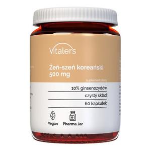 Vitaler's, Женьшень корейский (Panax ginseng) 500 мг, 60 капсул.