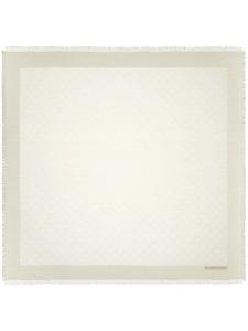 Tory Burch шарф с вышивкой и бахромой, нейтральный цвет