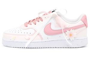 Nike Кроссовки Court Vision 2 с амортизацией, износостойкие, низкие, для скейтбординга, унисекс, розовые, белые