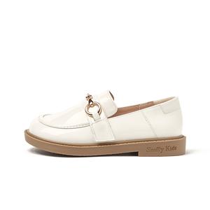 Детские кожаные туфли с противоскользящей подошвой, устойчивые к износу Snoffy, слоновая кость